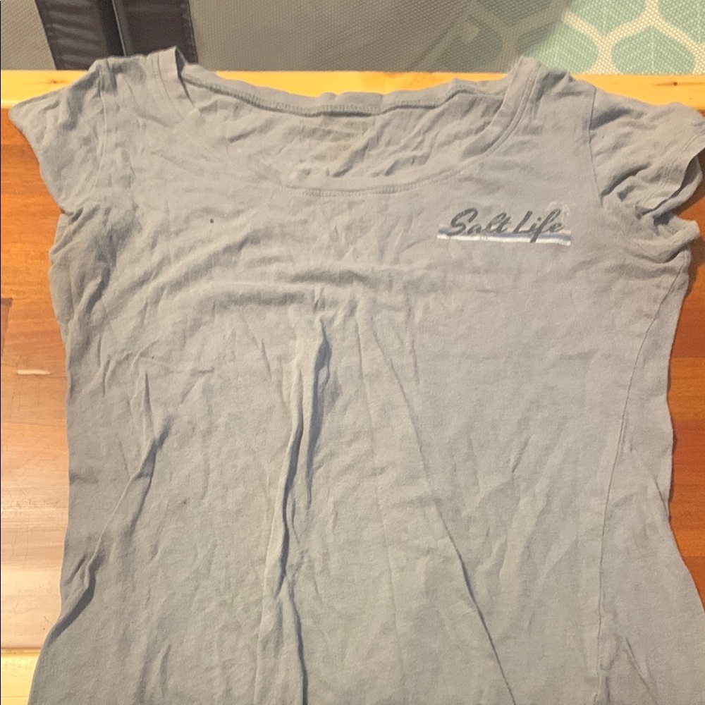 Salt Life Gray Cap Sleeve T-Shirt